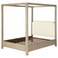 Flores - Eastern King Canopy Bed - Mango Color