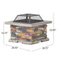 Outdoor Wood Bruning Magnesium Oxide Fire Pit With Lid