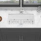 Elegant Farmhouse Apron Front Ceramic Single Bowl, Kitchen Basin