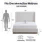 Hosford - Minimalist Upholstered Wingback Bed With Wood Base Platform