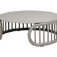 Harper - Indoor/Outdoor Modern Round Coffee Table - Geige Taupe Aluminum