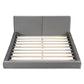 Upholstered Platform Bed, Grounded Bed With Solid Frame