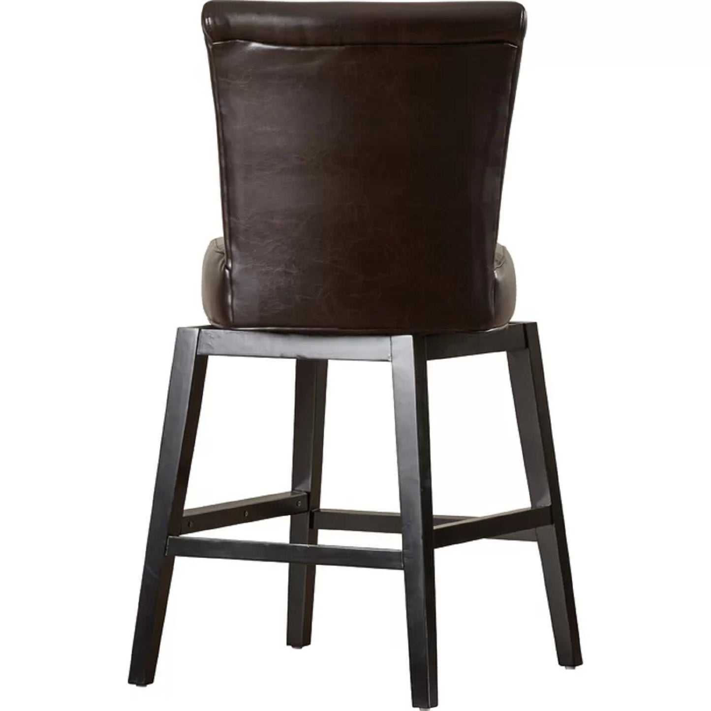 Stenton- Set of 2 - 28'' Height  Brown PU Leather Swivel Counter Stools