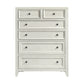 6 Drawer Chest With Knobs And Smooth Slides - White