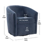 Oaklynn - Barrel Style Swivel Accent Chair