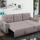 Ashlyn - Reversible Sleeper Sectional Sofa With Storage Chaise, USB Charging Ports And Pocket