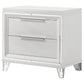 2 Drawer Nightstand With Accents - White
