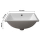 European Style Ceramic Rectangular Undermount Bathroom Sink With Overflow