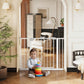 Pressure Mounted Baby Gate For Stairs - White