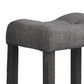 Transitional Style Counter Height Dining Stool With Footrest (Set of 2)