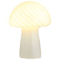 Jonah - Mushroom Shaped Glass Table Lamp - White