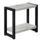 Accent Side Table, Narrow, Small, 2 Tier, Contemporary And Modern