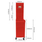 6 Drawer Lockable Tool Cabinet On Wheels, Steel Rolling Tool Chest With Detachable Toolbox
