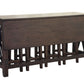 Drop Leaf Table With 4 Stools - Dark Brown