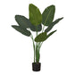 44" Tall, Artificial Plant, Bird Of Paradise Tree, Indoor, Faux, Fake, Floor, Greenery, Potted, Decorative - Green / Black