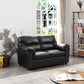 Padded Love Seat For Modern Living - Black