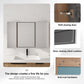 43.3" Wall Mounted Bathroom Cabinet With Adjustable Shelves, Door Storage Cabinet - Imitative Oak