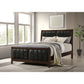 Queen Panel Bed With Upholstered Headboard And Footboard - Brown