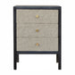 Nightstand, 3 Drawer - Black