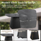 Outdoor Patio Dining Set, Squircle Dining Table, Dining Chairs With Sunbrella Cushions