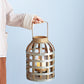 Decorative Lantern With Handle, Wooden Lantern For Indoor Outdoor, Home Garden Wedding