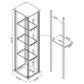 Serena - 4 Shelf Curio Cabinet - Black