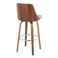 Gianna - Mid Century Modern Fixed Height Barstool With Swivel With Round Footrest (Set of 2)