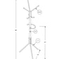 Coat Rack, Hall Tree, Free Standing, Hanging Bar, 6 Hooks, Entryway, Contemporary & Modern