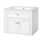 Wall Mounted Bathroom Vanity With Tip Out Drawer And Open Back Design