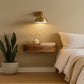 Wall Mounted Rounded Nightstand - Oak