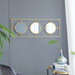 3 Mirror Piece Wall Mirror InRectangular Frame, Home Wall Decor For Bedroom Living Room