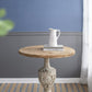 Antique Round Wood Table - Antique White / Gray