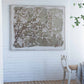 Large Cherry Blossom Canvas Art Print, Home Decor Accent Piece - Gray / White Matte