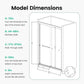 Semi Frameless Double Sliding Shower Door With Tempered Glass