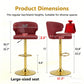 Adjustable Swivel Bar Chair With High Back Support
