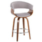 Vintage Mod - Mid Century Modern Fixed Height Counter Stool With Swivel With Round Footrest (Set of 2)