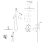 Dual Shower Head 16" Ceiling Mount Square Shower System With Rough In Valve