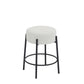 Madison - Set of 2 - 24" Fixed-Height Counter Stool with Beige Upholstered Round Seat and Non-Slip Support