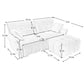 Sofa Set With Ottoman And Pillows, Textured, High Resilience Cushions