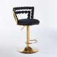 Modern Bar Chair With Iron Tube Legs, Soft Cushions And Comfortable Backrest (Set of 2)