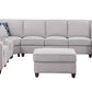 Eric - 9 Piece Upholstered Sectional With Ottoman