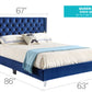 Upholstered Nailhead Trim Chic Bed