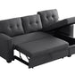Upholstered Pull Out Sectional Sofa With Chaise