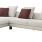 Mardi - Tweed Sectional Sofa With 3 Pillows - Maroon / Beige