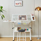 Adjustable Tempered Glass Drafting Printing Table With Chair