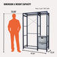Garment Rack With Shelves, 2 Wicker Drawers, 4 Hooks, Organizer