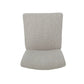 Havenbrook - Set of 2 - 26" Light Grey Contemporary Fabric Button Tufted Counter Stools with High Back and Wood Frame