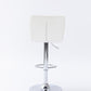 Lan - Set of 2 - 30" White Wingback Swivel Bar Stools, Adjustable Height, Chrome Base, Modern Design