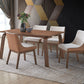 Ginny - 5 Piece With Side Chairs Dining Room Set - Walnut