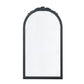 Hand Carved Rose Antique Mirror Frame, Wood Arch Mirror Wall Decor For Living Room
